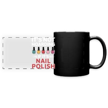 Vernis à ongles Dire Pédicure Drôle Maincure Cadeau - Mug panoramique uni - noir - Devant