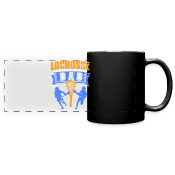 Lacrosse Dad Player Pride Midfield Sports Fan - Full Colour Panoramic Mug - black - Front