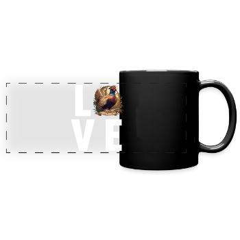Fasane Fasan - Panorama-Tasse farbig - Schwarz - Vorne