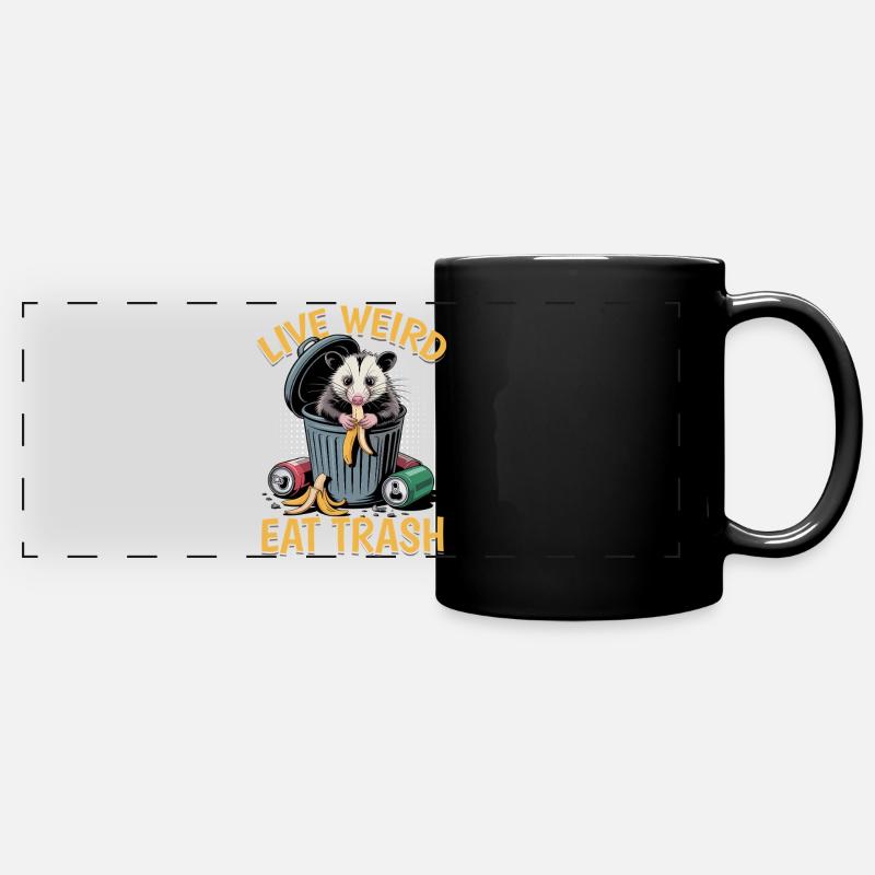 Drôle d’opossum - Mug panoramique uni - noir
