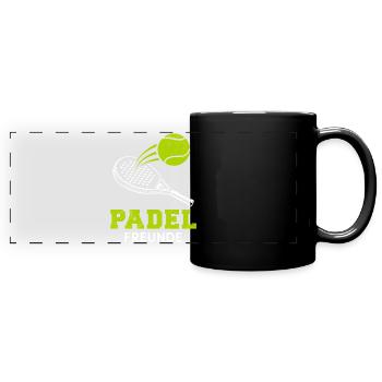Équipe de Padel PADEL FRIENDS Jeux de padel amusants - Mug panoramique uni - noir - Devant
