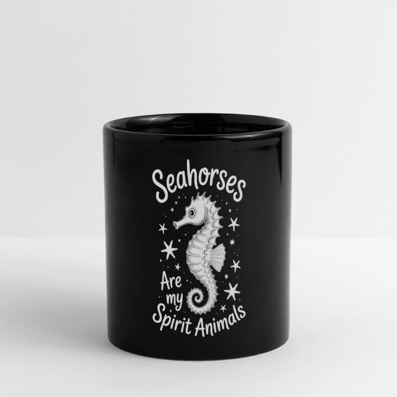 Seepferdchen Spruch Lustiges Seepferdchen Geschenk Panorama-Tasse farbig