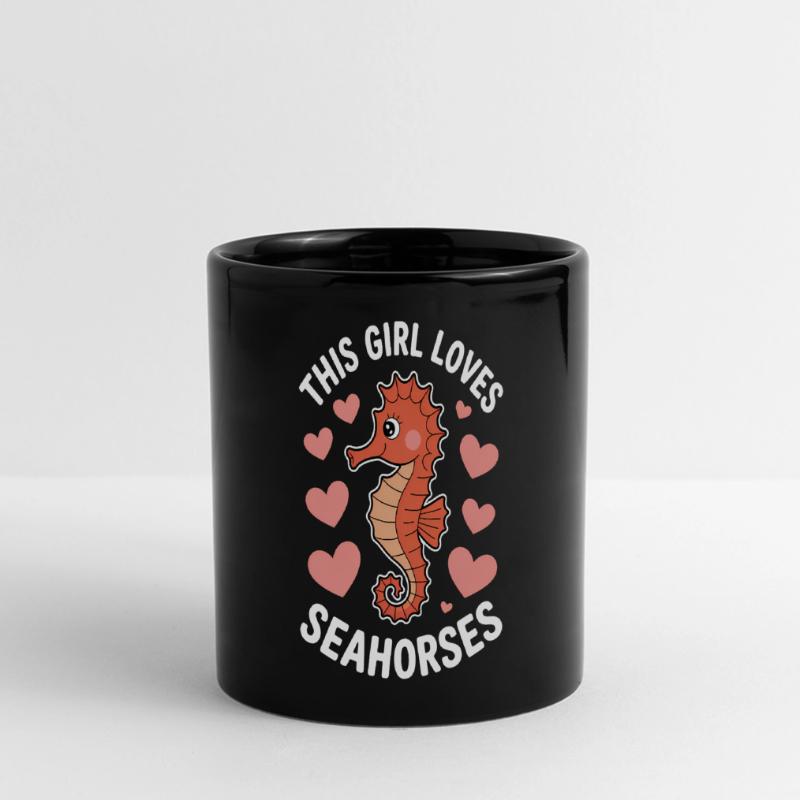 Seepferdchen Spruch Lustiges Seepferdchen Geschenk Panorama-Tasse farbig