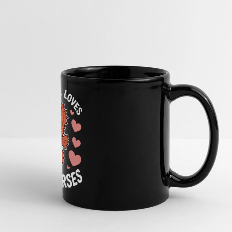 Seepferdchen Spruch Lustiges Seepferdchen Geschenk Panorama-Tasse farbig