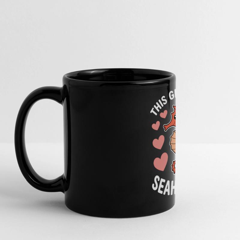 Seepferdchen Spruch Lustiges Seepferdchen Geschenk Panorama-Tasse farbig