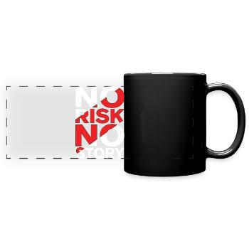 No Risk No Story - Full Colour Panoramic Mug - black - Front