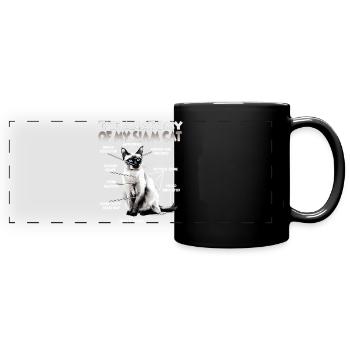Siamkatzen T | Siamkatzen Katzen Siam Katzenhalter - Panorama-Tasse farbig - Schwarz - Vorne