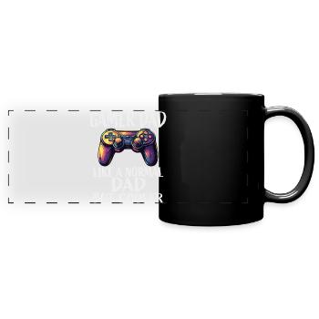 Gamer Dad Cooler Controller Spruch - Panorama-Tasse farbig - Schwarz - Vorne