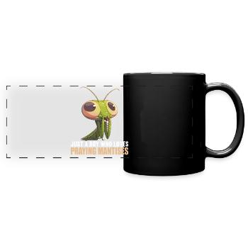 Gottesanbeterinnen Gottesanbeterin - Panorama-Tasse farbig - Schwarz - Vorne