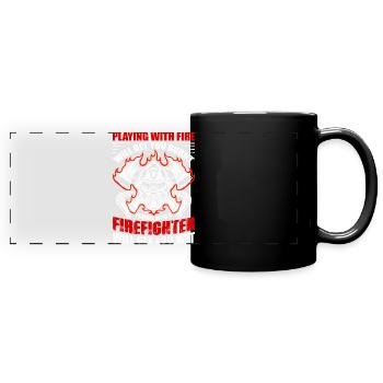 Fire brigade - Full Colour Panoramic Mug - black - Front