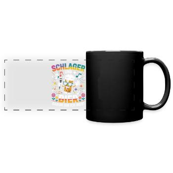 Schlager Beer Fun Graphic - Full Colour Panoramic Mug - black - Front