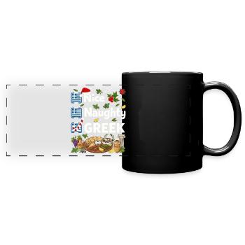 Belle fête grecque coquine - Mug panoramique uni - noir - Devant