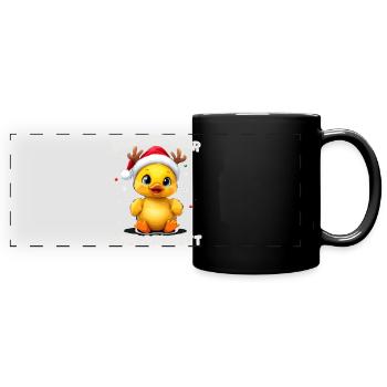 Reindeer was sold out, duck Christmas - Full Colour Panoramic Mug - black - Front