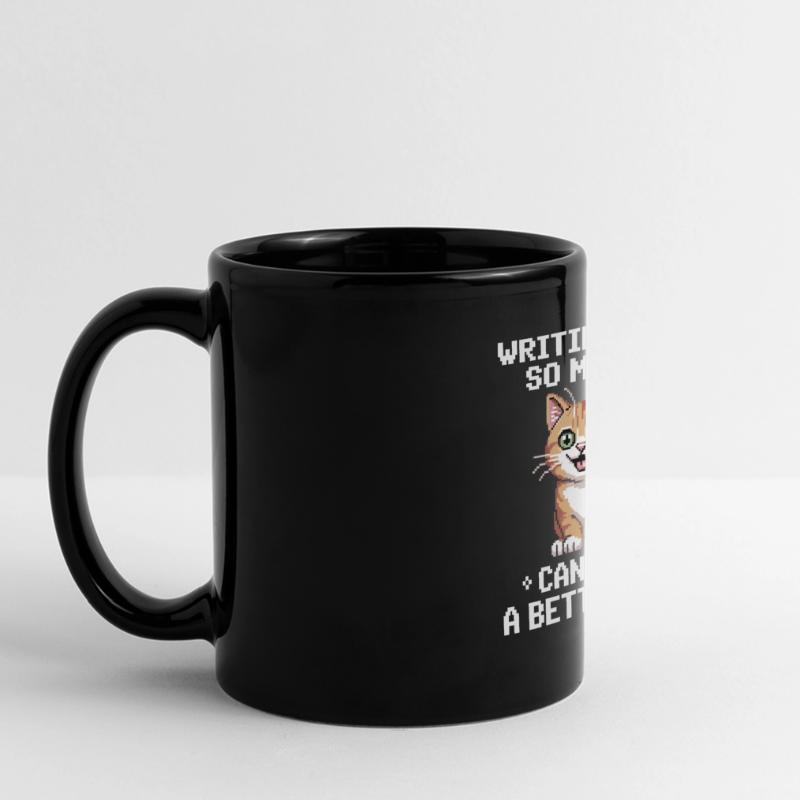 Programmation de Chat Codage Drôle et Chat Allemand Mug panoramique uni