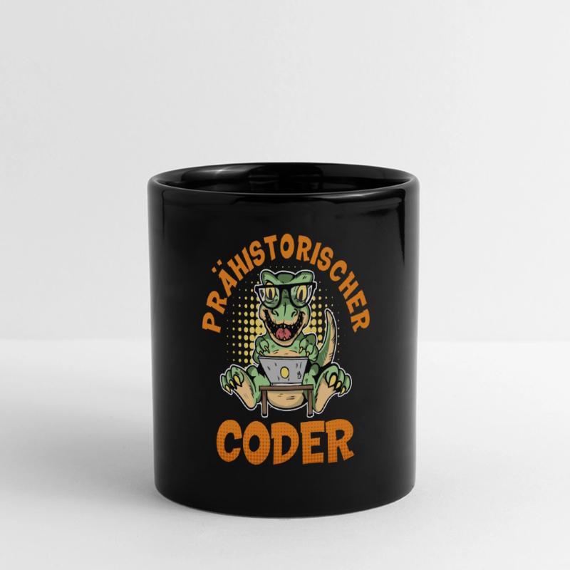 Programmation PRÉHISTORIQUE : Divertissement du CODER Mug panoramique uni