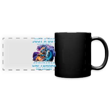 Joueur Drôle de Capybara - Mug panoramique uni - noir - Devant