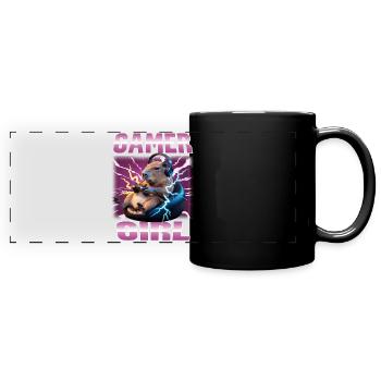 Joueur Drôle de Capybara - Mug panoramique uni - noir - Devant