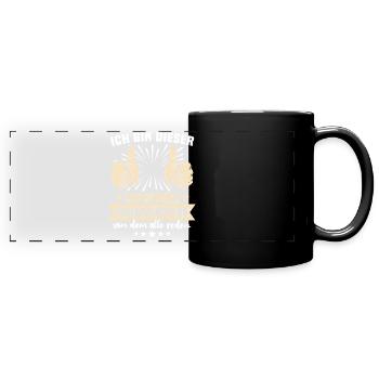 Sheep breeder sayings - Full Colour Panoramic Mug - black - Front