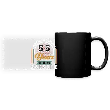 55 Years of Great Badge - Full Colour Panoramic Mug - black - Front