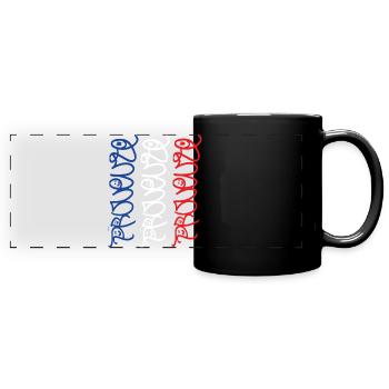 Provence T-Shirt - Panorama-Tasse farbig - Schwarz - Vorne