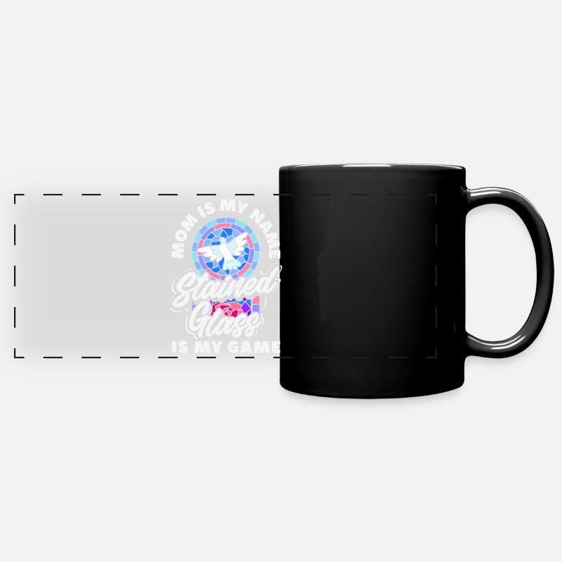 Art du vitrail Artiste du vitrail - Mug panoramique uni - noir