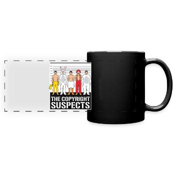 the copyright suspects - Full Colour Panoramic Mug - black - Front