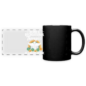 Therapeutic Therapist Must Haves RT Recreational - Full Colour Panoramic Mug - black - Front