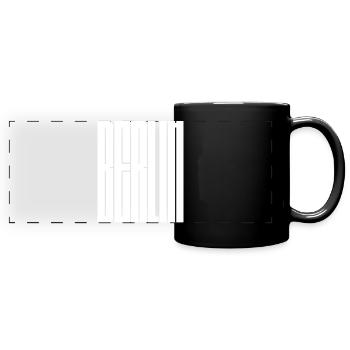 Berlin city typographic design - Full Colour Panoramic Mug - black - Front