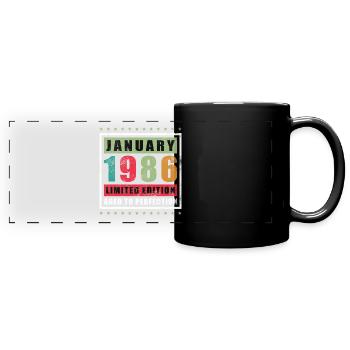 Légende du 40e anniversaire janvier 1986 - Mug panoramique uni - noir - Devant