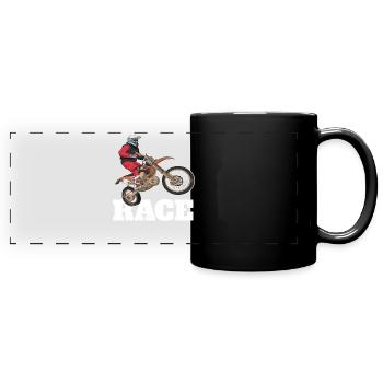 Dirt Biking Race - Full Colour Panoramic Mug - black - Front