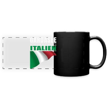 Lake garda - Full Colour Panoramic Mug - black - Front