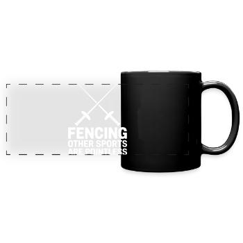 Fechten Sprüche Lustiges Fechten Geschenk - Panorama-Tasse farbig - Schwarz - Vorne