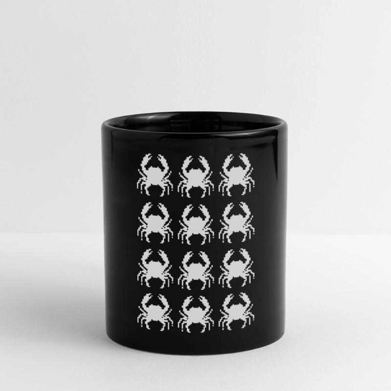 Crab Pixel Pattern Repeat Full Colour Panoramic Mug