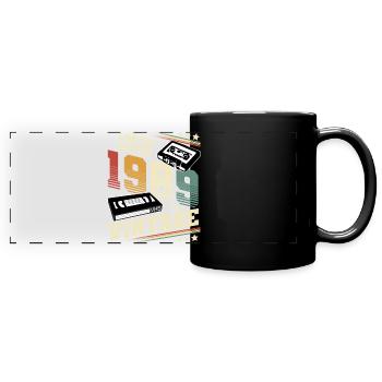 1989 Geburtsjahr Baujahr Geburtstag vintage - Panorama-Tasse farbig - Schwarz - Vorne