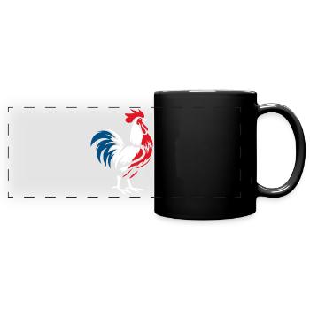 French rooster - Full Colour Panoramic Mug - black - Front