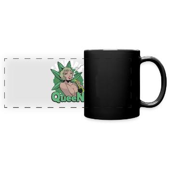 Tenue de Reine du Cannabis - Mug panoramique uni - noir - Devant