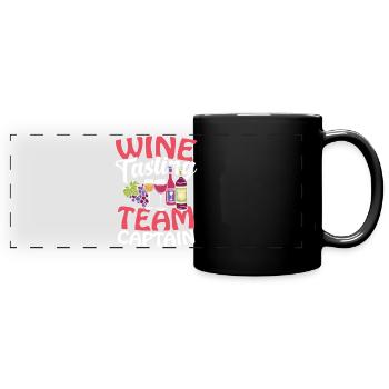 Wine Tasting Team Captain - Full Colour Panoramic Mug - black - Front
