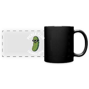 Pickle Club Crunch Crew Gurken Humor - Panorama-Tasse farbig - Schwarz - Vorne