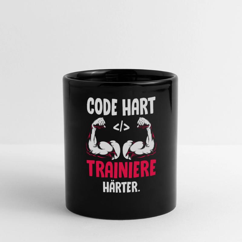 Coder CODE HART TRAINIERE HÄRTER Lustiges Panorama-Tasse farbig