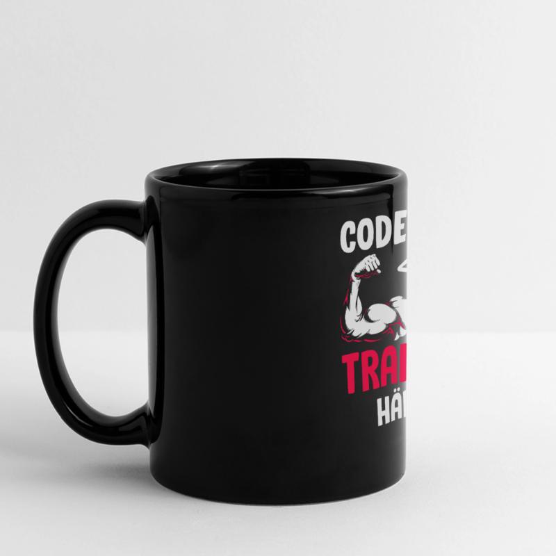 Coder CODE HARD TRAIN HARDER Funny Full Colour Panoramic Mug