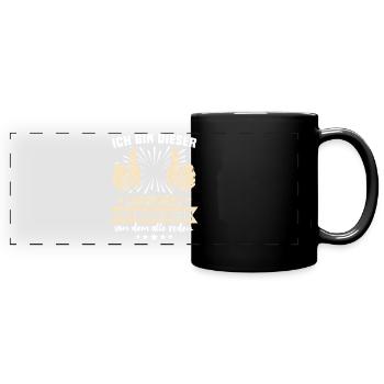Dictons sur les Couches de Diatrines - Mug panoramique uni - noir - Devant