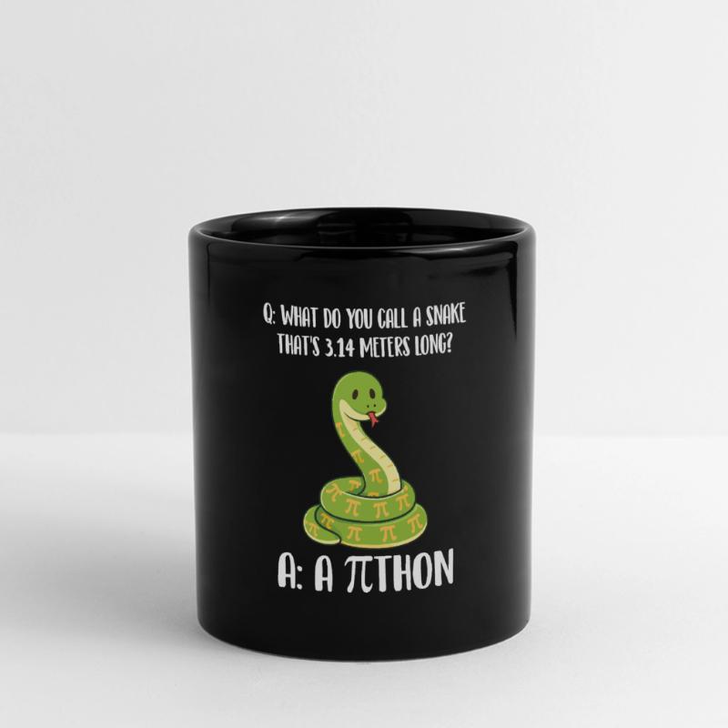 Schlange, 3,14 Meter lang, Pi-Tag-Python-Witz Panorama-Tasse farbig