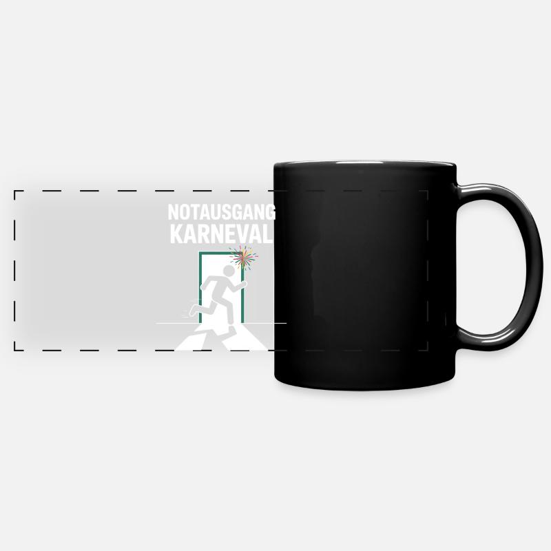Emergency Exit Carnival Funny Carnival Saying - Full Colour Panoramic Mug - black