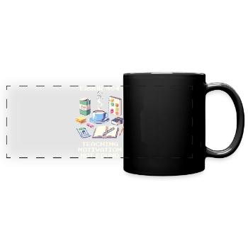 Error 404 Lehrermotivation fehlt | Lehrerhumor - Panorama-Tasse farbig - Schwarz - Vorne