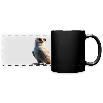 Snowy Owl White Owl Owl Owl Owl Snow Owl - Full Colour Panoramic Mug - black - Front