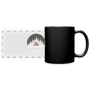 Smaller dimension glitched | Micro house - Full Colour Panoramic Mug - black - Front