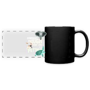 Safari Afrique Serengeti faune et savane animaux - Mug panoramique uni - noir - Devant