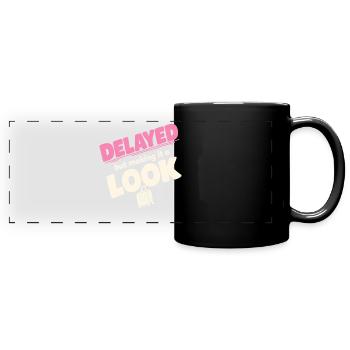 Reiseangst-humor, Flughafen-chaos, Fliegen Ist - Panorama-Tasse farbig - Schwarz - Vorne