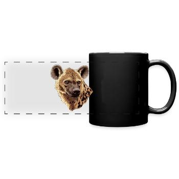 Illustration de la hyène de savane - Mug panoramique uni - noir - Devant