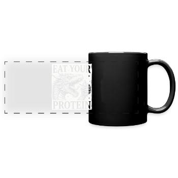Mangez votre humour de Dragon Knight Protein - Mug panoramique uni - noir - Devant